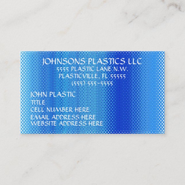 Plastics Company Business Card (Front)