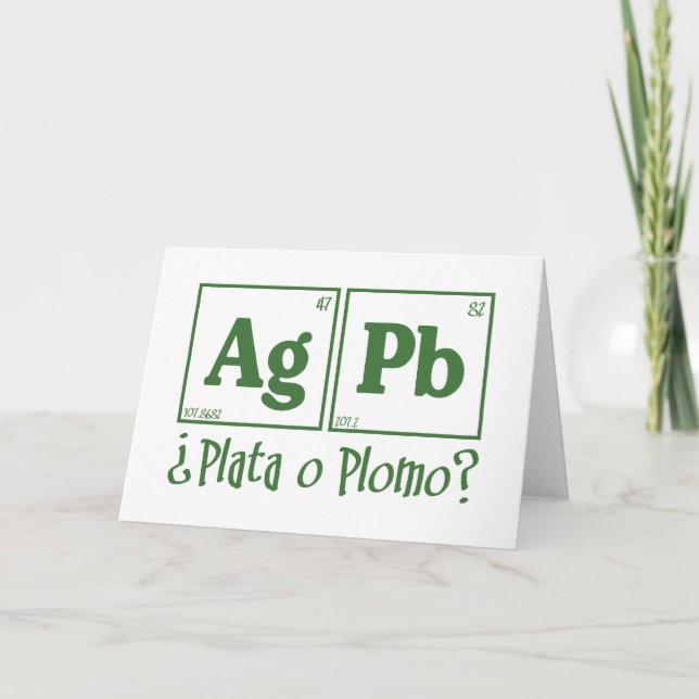 Plata o plomo thank you card (Front)