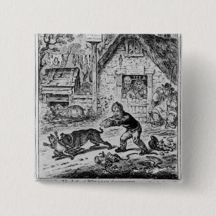 Plate 1, from 'The Life of William Cobbett' 15 Cm Square Badge