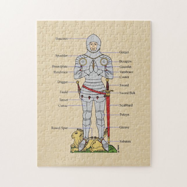 Plate Armour Circa 1430 Jigsaw Puzzle (Vertical)