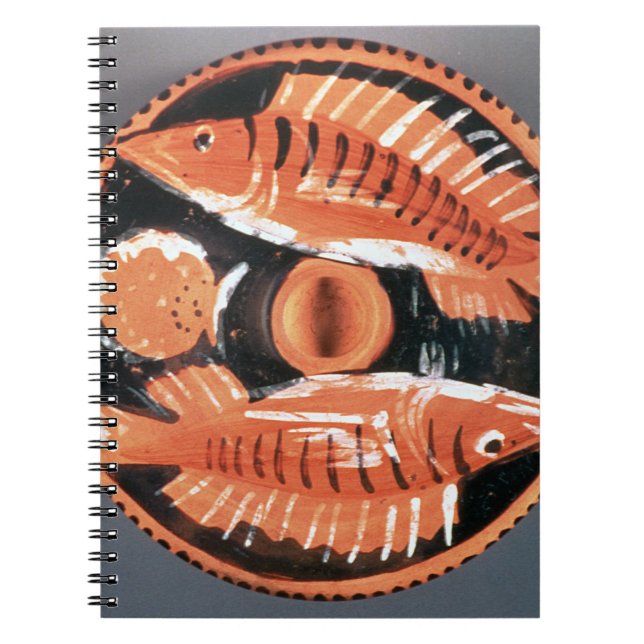 Plate depicting two fish, 350 BC (ceramic) Notebook (Front)