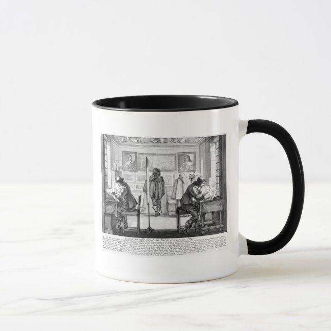 Plate engravers working with gallery mug (Right)