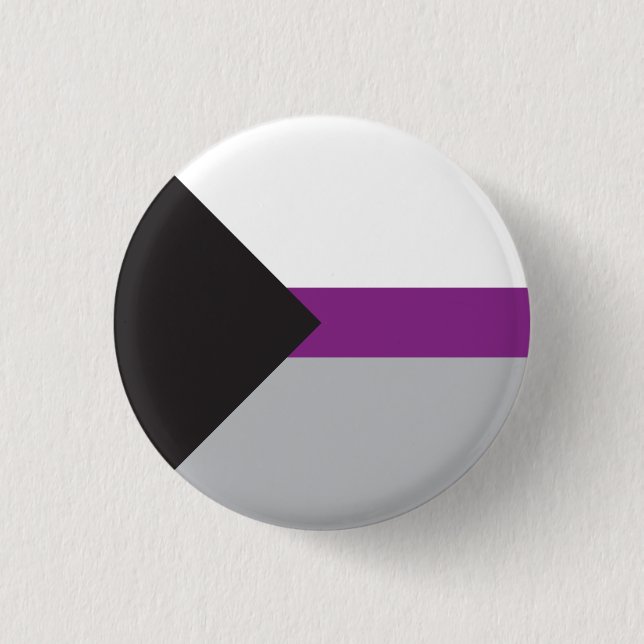 Plate Flag Demisexual - Love is Love 3 Cm Round Badge (Front)