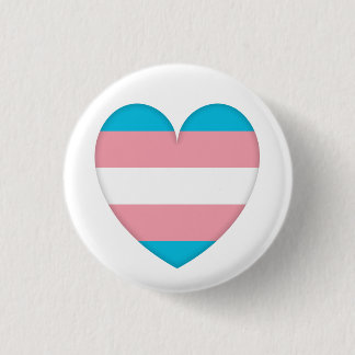 Plate Flag Transsexual Heart - Love is Love 3 Cm Round Badge