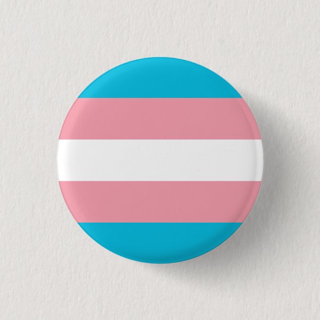 Plate Flag Transsexual - Love is Love 3 Cm Round Badge (Front)