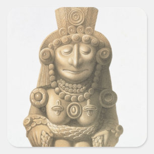 Plate from 'Ancient Monuments of Mexico', 1866 (li Square Sticker