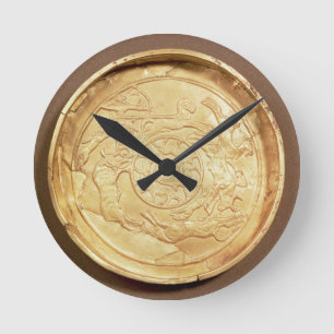 Plate (gold) round clock