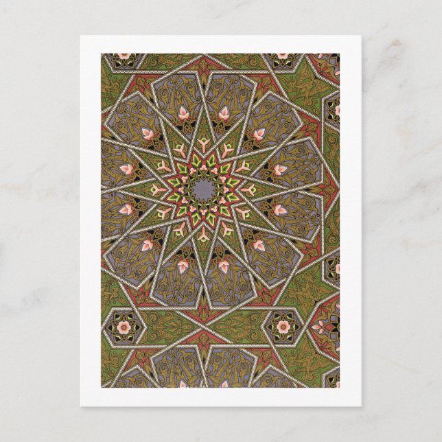 Plate I from 'Studies in Design', c.1874-76 (litho Postcard (Front)