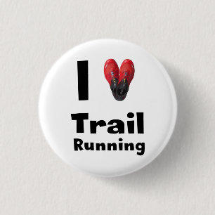 Plate “I love Trail Running " 3 Cm Round Badge