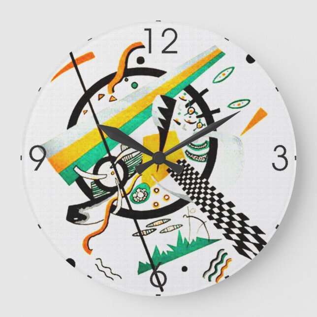Plate IV -  Wassily Kandinsky Modern Art  Large Clock (Front)