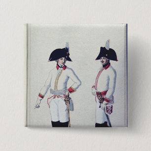 Plate of a soldier in red, yellow & white 15 cm square badge
