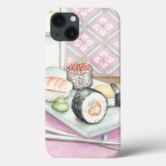 Plate of Assorted Sushi with Chopsticks Case-Mate iPhone Case (Back)