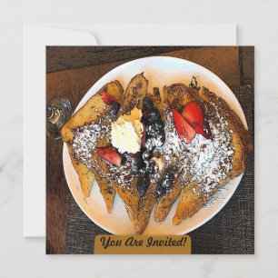Plate of French Toast with Fruit Art Card
