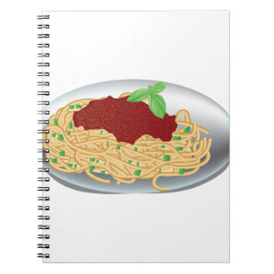 Plate Of Spaghetti Spiral Notebook