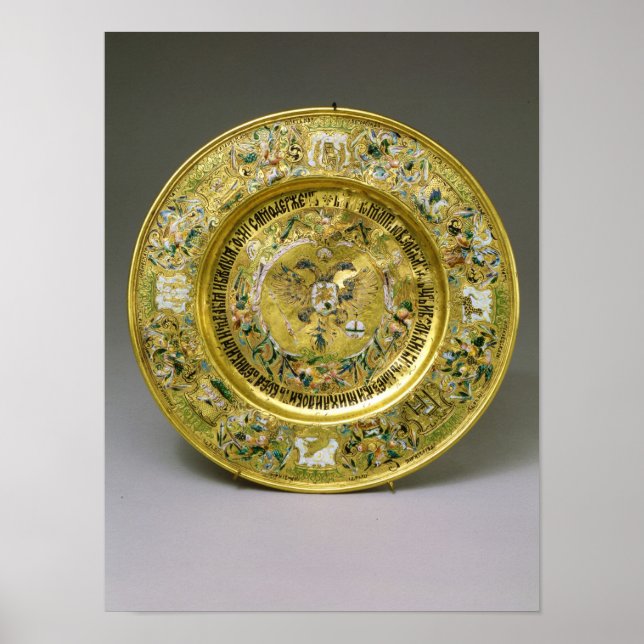 Plate owned by Tsar Alexei Mikhailovich Romanov Poster (Front)