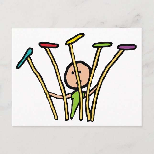 Plate Spinning Postcard (Front)