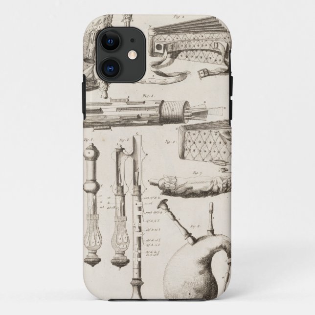Plate VI: Wind instruments from the Encyclopaedia Case-Mate iPhone Case (Back)