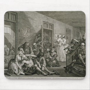 Plate VIII from A Rake's Progress, 1735 Mouse Pad