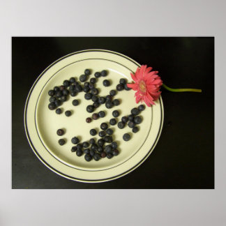Plate with berry poster