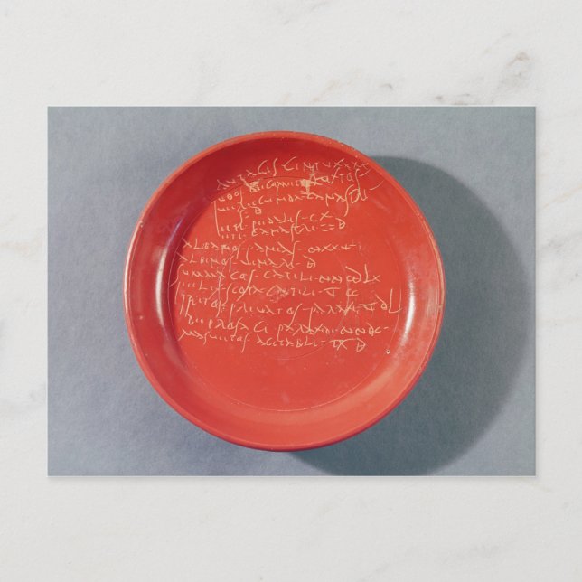 Plate with Celtic text, 1st-2nd century Postcard (Front)