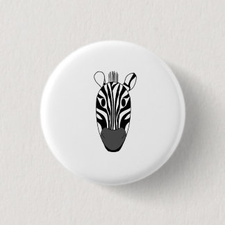Plate zebra 3 cm round badge