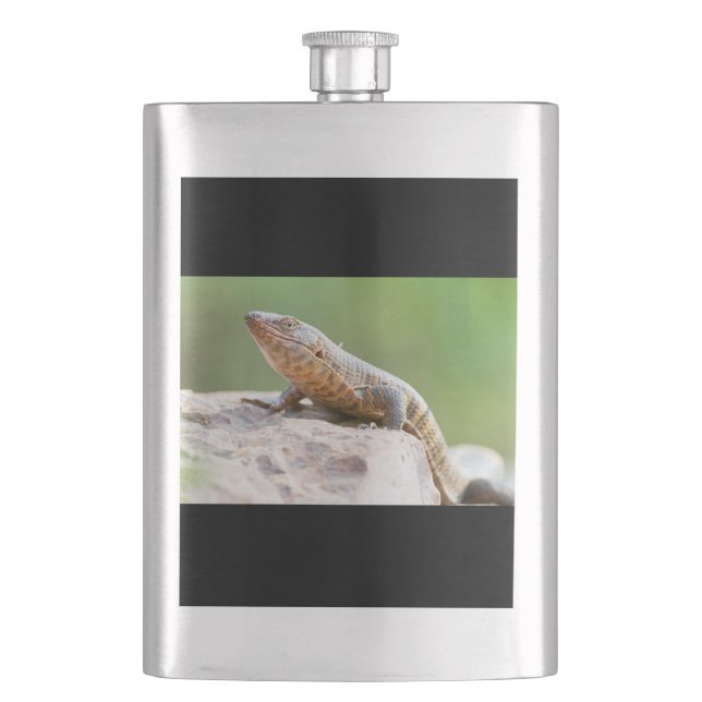 Plated Lizard Hip Flask (Front)