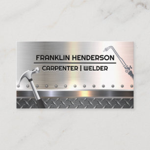 Plated Steel Rivets Welding Tools Business Card