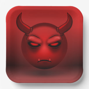 Plates In Devilmoji Cardboard