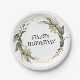 Plates Paper Birthday Party Disposable Supplies 7"