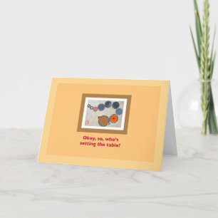 PlatesTurkeyPumpkinBerries Blessing Thanksgiving Card