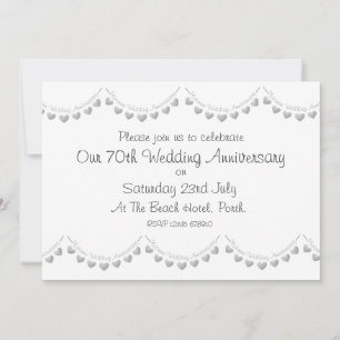 Platinum 70th Wedding Anniversary Invitation