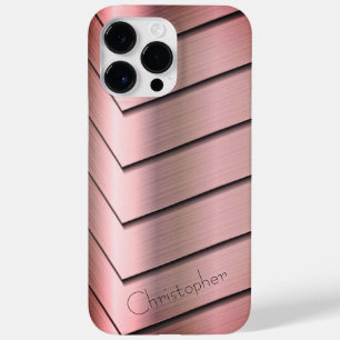 Platinum Bronze Stainless Steel Print Case-Mate iPhone 14 Pro Max Case