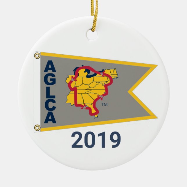 Platinum Burgee (2019) Ceramic Ornament (Front)