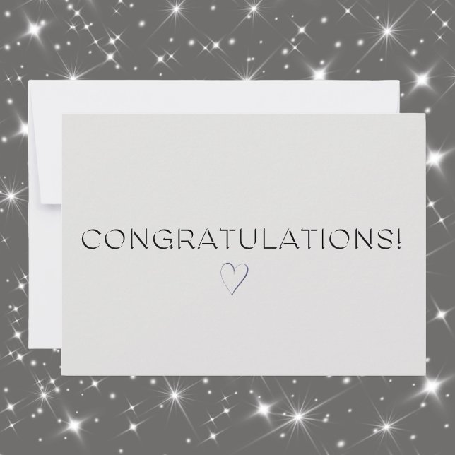 Platinum Colour Elegant All Occasion Congrats Flat Card (Creator Uploaded)