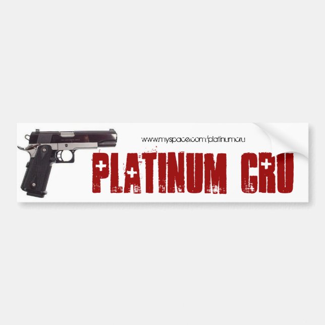 Platinum Cru Bumper Sticker (Front)