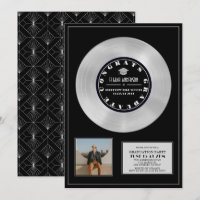 Platinum Disc Vinyl Black Plaque Photo Graduation