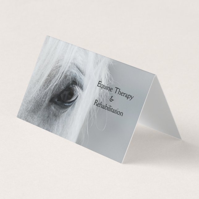 Platinum Equine Custom Folded Business Cards (Front)
