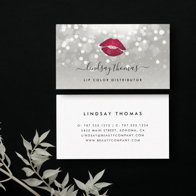 Platinum Glow Lips Business Card (Creator Uploaded)