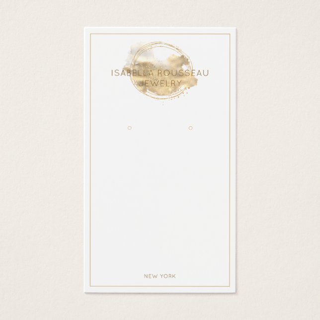 Platinum Gold Glitter Jewellery Earring Display Ca (Front)