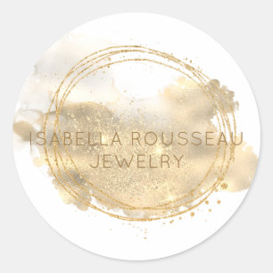 Platinum Gold Glitter Jewellery Product Label