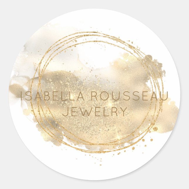 Platinum Gold Glitter Jewellery Product Label (Front)