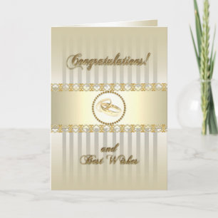 Platinum Gold Wedding Greeting Card