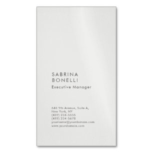 Platinum grey minimalist modern 	Magnetic business card