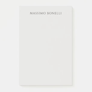 Platinum Grey Minimalist Plain Legible Modern Post-it Notes