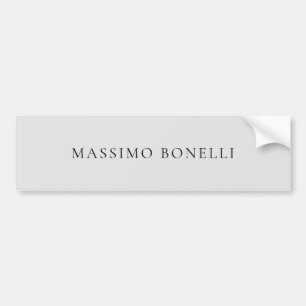Platinum Grey Minimalist Plain Modern Bumper Sticker