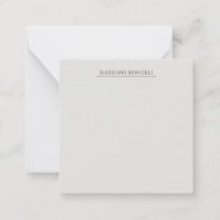 Platinum Grey Minimalist Plain Modern Own Name