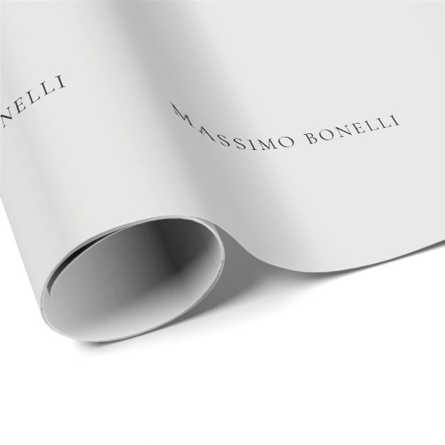Platinum Grey Minimalist Plain Modern Wrapping Paper (Roll Corner)