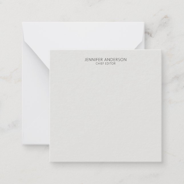 Platinum Grey Professional Modern Plain Minimalist Card (Front)