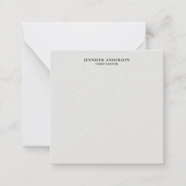 Platinum Grey Professional Modern Plain Minimalist Card (Front)