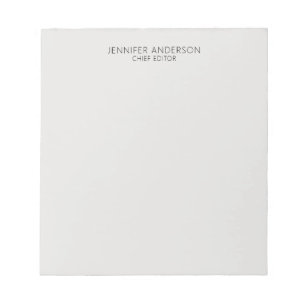 Platinum Grey Professional Modern Plain Minimalist Notepad